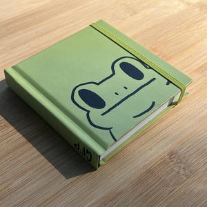 Hand Painted Mini Sketchbook - Grumpy Gus - 80 pages - Acid-Free Blank Pages