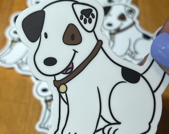Pegatina de Wishbone: Cachorro televisivo nostálgico de los 90, vinilo resistente al agua