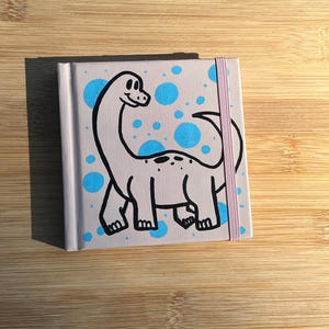Hand Painted Mini Sketchbook - Bronto Bruno - 80 pages - Acid-Free Blank Pages