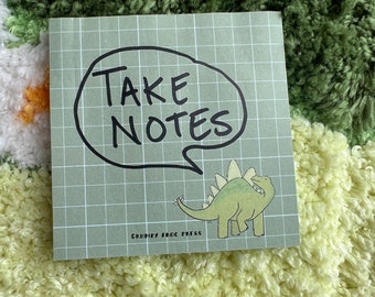 Notas adhesivas de estegosaurio: un bloc de notas adorable, papelería de personajes