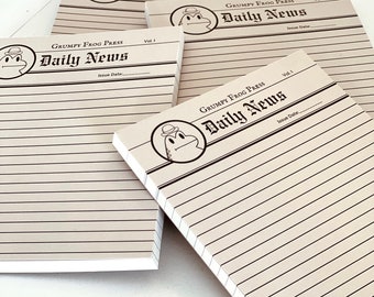 Daily List Lined Illustrated Notepad - Fun Stationary - Grumpy Gus - To Do