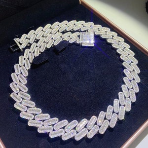 Iced out VVS Moissanite Miami Cuban Link Chain 18MM