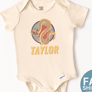 Chinese Dragon Baby Onesie® Brand 2024 Year of the Snake Shirt for Toddler Lunar New Year Baby Bodysuit Custom Tees for Kids Cute Tshirts