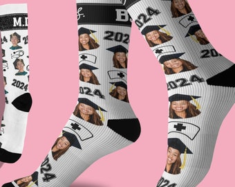 Doctor Graduation Gift Socks Custom Doctor Gift Personalized Funny Socks Doctor Appreciation Gift for Medical Student Custom Doctor Gift Her