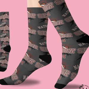 Basketball Lover Socks Gift Personalized Sports Lover Gift Custom Name Socks for Men Funny Socks Basketball Team Gifts for Dad Socks Custom