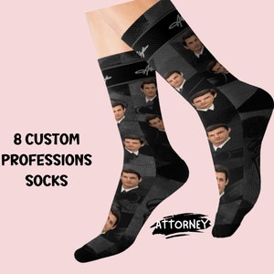 Female Firefighter Gift Photo Socks Firefighter Wife Custom Gifts for Firefighter Baby Face Socks New Firefighter Novelty Face on Socks