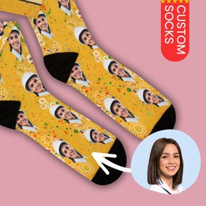 Custom Engineer Photo Socks Personalized Graduation Gift for Mechanical Engineer Gift Socks with Face Personalized Custom Gifts for Him Her