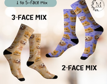 Custom Pet Socks Customized Dog Socks with Any Photos and Text Boxer Bernese Mountain Dachshund Golden Retriever All Breed Dog Novelty Gift