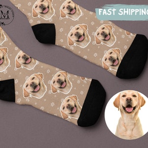 Custom Dog Socks Personalized Pet Face Socks with Any Photos and Text Boxer Bernese Mountain Dachshund Golden All Breed Dog Pet Socks