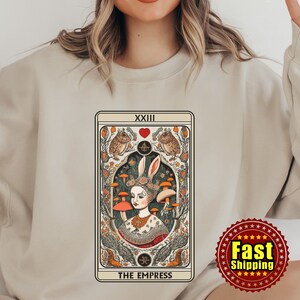 Empress Tarot Card Sweatshirt The Empress Tarot Tshirt Tarot Card Shirt Spiritual Shirt Occult Shirt Witchy Shirt, Tarot Clothes