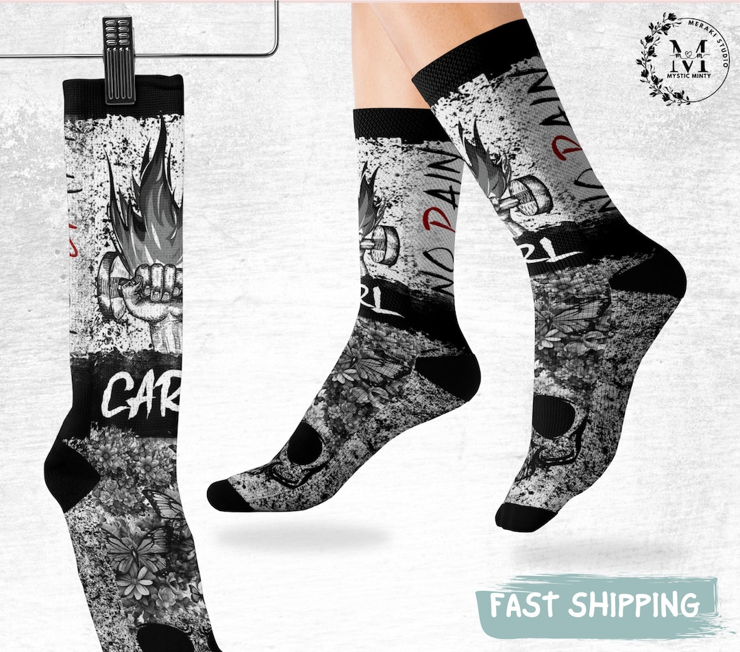 Funky Skull Personalized Socks Funny Gifts Halloween Socks Mens Funny