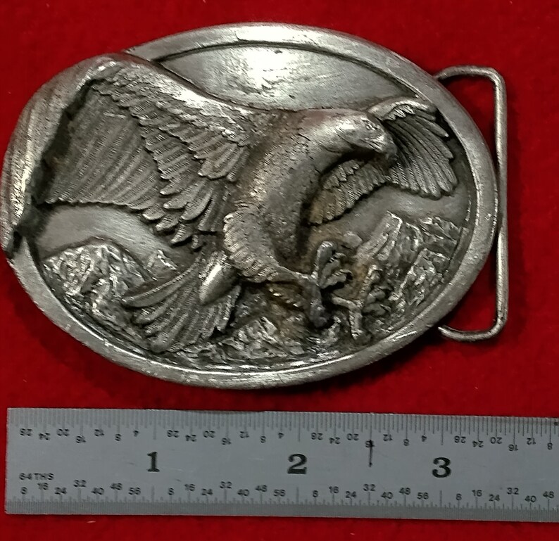 PEWTER Eagle Belt Buckle-vintage-bergamot Brass Works #W-146 - Etsy