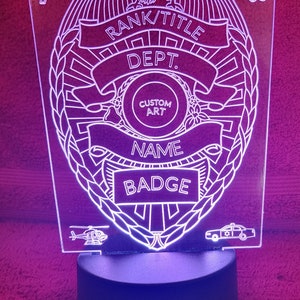Custom Acrylic Laser Engraved LED Award/Plaque