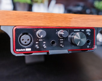 Bureaubevestiging voor Scarlett Solo/2i2/4i4 3e generatie audio-interface, onder bureau houder Scarlett Focusrite, Scalett 4i4, Scarlett 2i2,