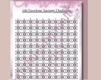 100 envelope challenge| Printable or for iPad/tablet| Reusable