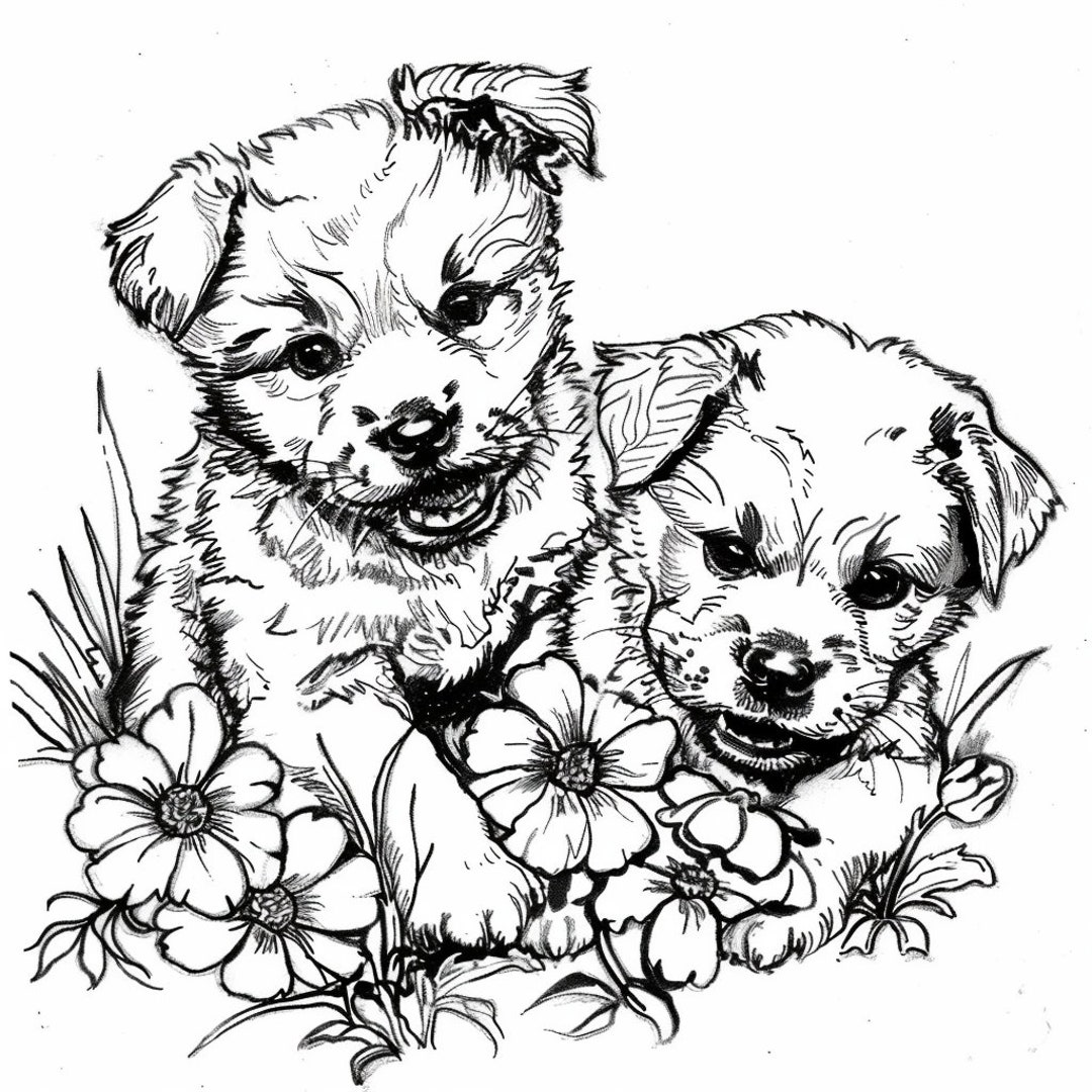 Dog Coloring Pages for the Whole Family to Enjoy! - Etsy