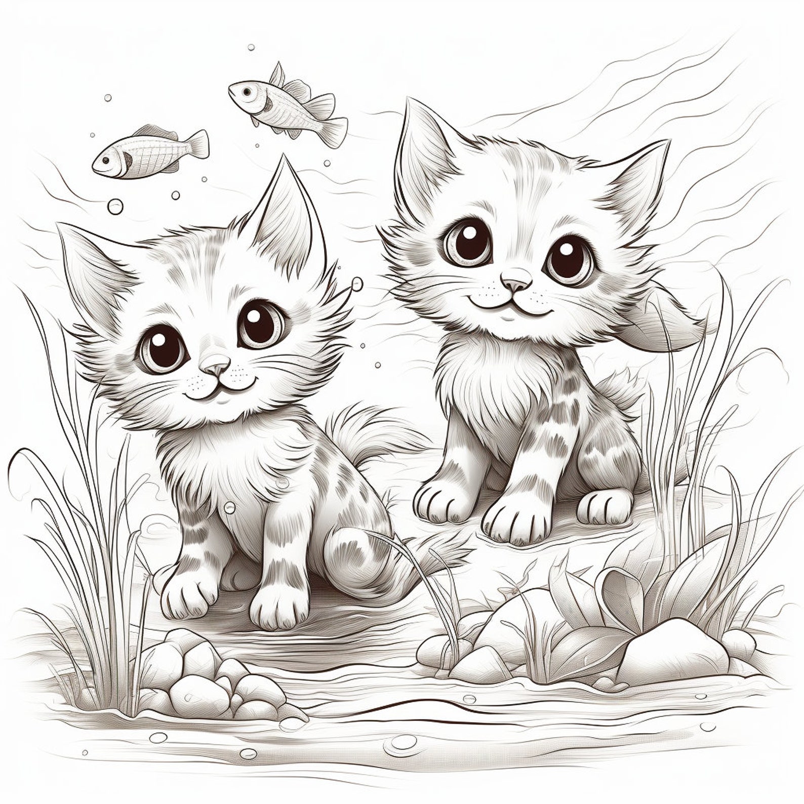 Adorable Kitten Coloring Pages for Kids and Adults Alike to Color, 20