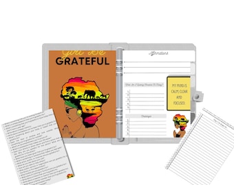 Ragazza sii grata/Diario digitale/Diario settimanale/Diario/Pianificatore di cura di sé/Diario di cura di sé/Consapevolezza, Spirituale, Manifesto