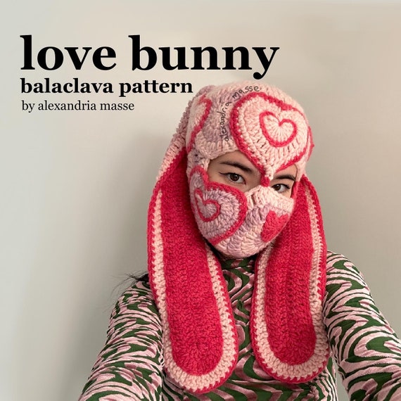 Love Heart Bunny Balaclava Crochet Pattern Alexandria Masse - Etsy
