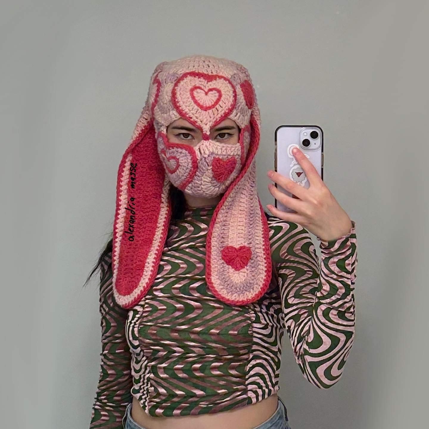 Love Heart Bunny Balaclava Crochet Pattern Alexandria Masse - Etsy