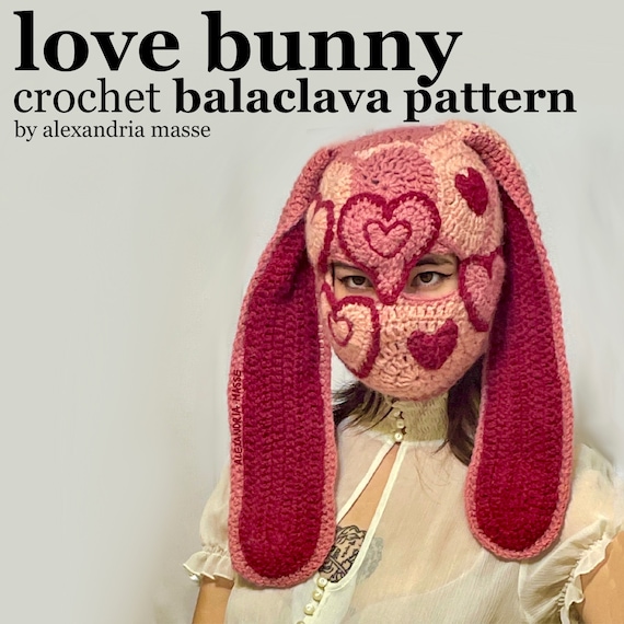 Love Heart Bunny Balaclava Crochet Pattern Alexandria Masse - Etsy