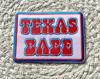 trucker hat patches, Texas babe, embroidery patch, iron on, sew on, patches for bag, patches for clothes
