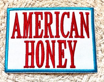 trucker hat patches, all american honey, LARGE PATCH, embroidery patch, iron on, sew on, patches for bag, patches for clothes