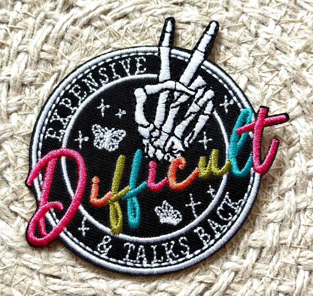 Trucker Hat Patches, Expensive & Difficult, Embroidery Patch, Iron On ...
