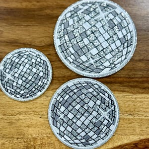 trucker hat patches, disco ball, embroidery patch, iron on, sew on, patches for bag, patches for clothes