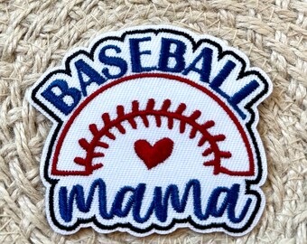 Sports mama, mama, baseball, trucker hat patches, embroidery patch, iron on, sew on