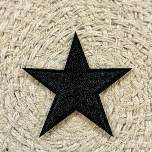 Großer Stern Trucker Patch, Stern, schwarzer Stern, Embroidery Patch, Aufnäher für Tasche, Aufnäher für Kleidung, Aufnäher zum aufnähen