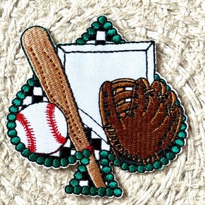 Trucker Cap Aufnäher, Herz Baseball, Baseball, Patch, Aufnäher, Aufnäher für Tasche, Aufnäher für Kleidung, zum aufbügeln, aufnähen
