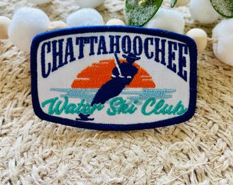 Retro Chattahoochee Funny Water Ski Richardson 112 Trucker Mesh Cowboy Hat Cap Chattahoochee Water Ski Club Richardson 112 Trucker Snapback  main image 3