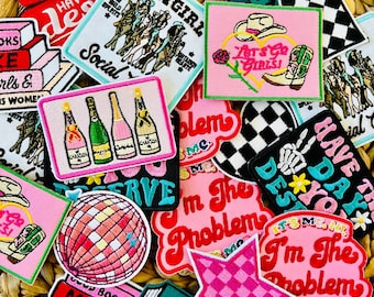 filler trucker hat patches, filler patches, embroidery patch, iron on, sew on, patches for bag, patches for clothes