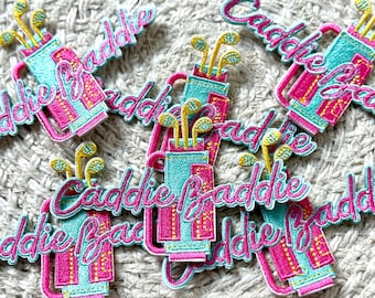 trucker hat patches, caddie baddie, embroidery patch, iron on, sew on, patches for bag, patches for clothes