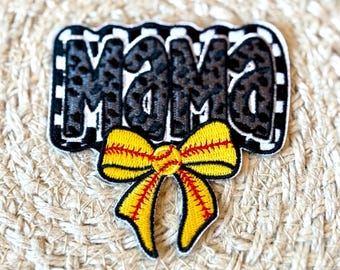 Schleife Patch, Trucker Mütze Patch, Softball Schleife, Patch zum aufbügeln, aufnähen, Aufnäher für Tasche, Kleidung, Taschen