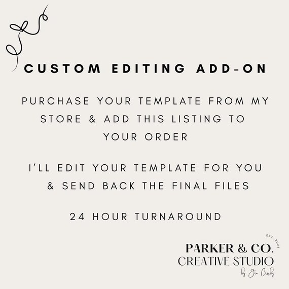 Personalized Canva Editing Add-On | 24-Hour Template Update Service