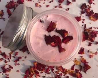 Rose & Jojoba Oil  Body Scrub 8.5oz | Pamper Yourself Or Gift To Loved Ones | Ideal For Baby Showers, Wedding And Holidays.