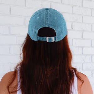 North Carolina Embroidered Denim Hat, Pigment-Dyed Cotton Low-Profile 6-Panel Cap image 5
