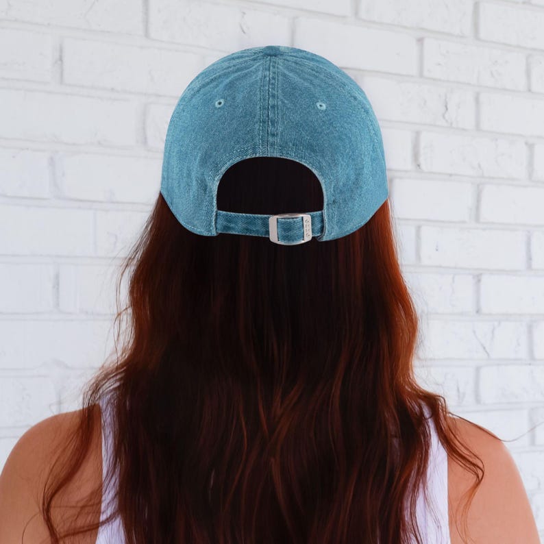North Carolina Embroidered Denim Hat, Pigment-Dyed Cotton Low-Profile 6-Panel Cap image 5