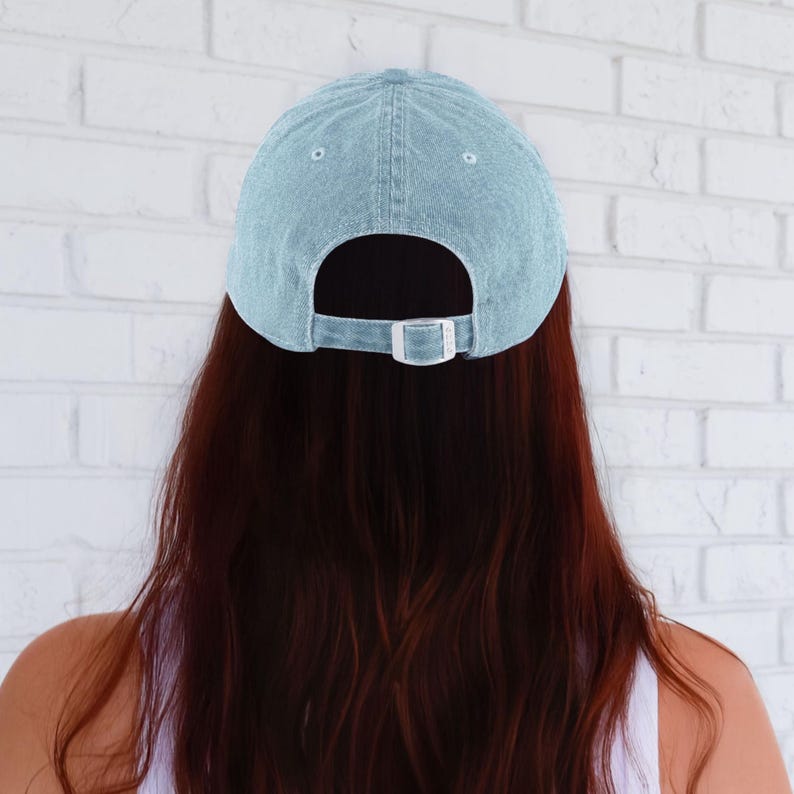 Joie de Vivre デニムハット – フレンチルイジアナフレーズベースボールキャップ、刺繍入りユニセックスハット 画像 3