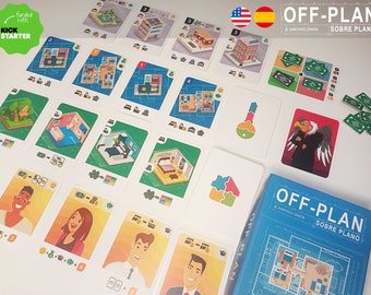 Off-Plan / Sobre Plano - Print & Play Boardgame - juegos de mesa imprimibles - juego de cartas - regalos para jugadores, ¡FINANCIADO en KickStarter!