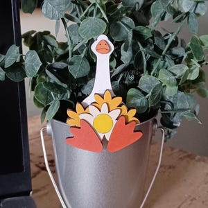 Goose Hugger Webcam Cover Planter SVG lasergesneden bestand bloemen plank sitter gelaagde lade lente zomer digitale download xTool Glowforge