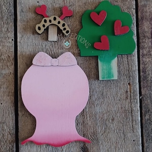 Scrivania Veranda Oca SVG Taglio Laser Intercambiabile Vestito di San Valentino SOLO Vassoio a più Livelli Shelf Sitter Vacanza Download Digitale xTool Glowforge