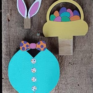 Desk Porch Goose Easter Bunny Outfit SVG File di taglio laser Costume intercambiabile SOLO Download digitale xTool Glowforge