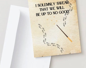 Marauders Map Birthday Card