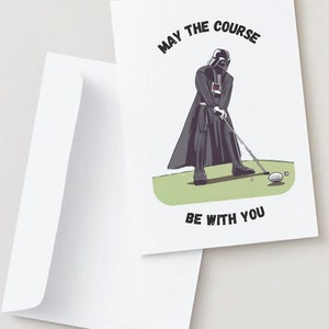 DARTH VADER GOLFING Geburtstagskarte