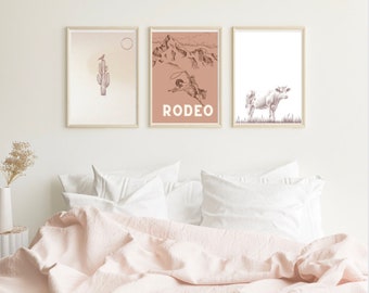 Country Themed Digital Print Trio