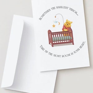 Félicitations - futures mamans - nouveau-né - carte Winnie l'ourson
