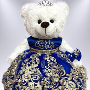 Quinceañera Bear, Quince Bear 22”, last quince doll, Última muñeca, mis quince años, XV dress, Last quince teddy bear, Personalized gift